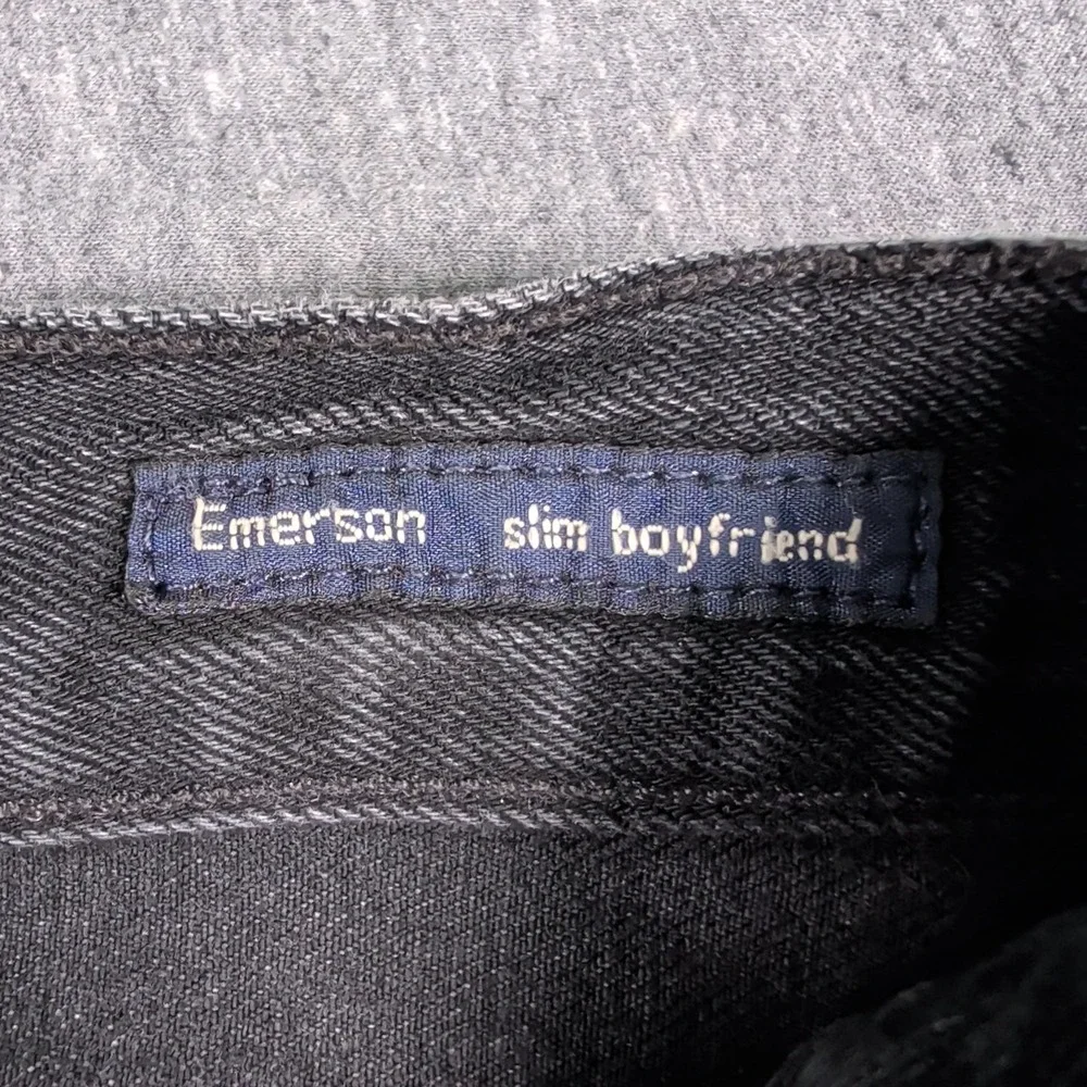 Citizens of Humanity‎ Black Emerson Slim Boyfriend Jeans Womens 36x27 Distressed